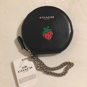 Authentic Coach Round Coin / Card Case - NWT